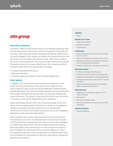 Splunk at Otto Group